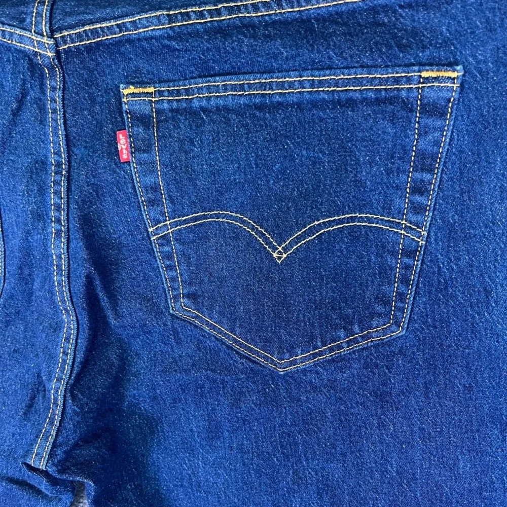 Levis 501 Jeans‎ Mens 40x30 Dark Blue Classic Original Straight Button Fly Denim